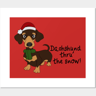 Dachshund Thru' The Snow Posters and Art